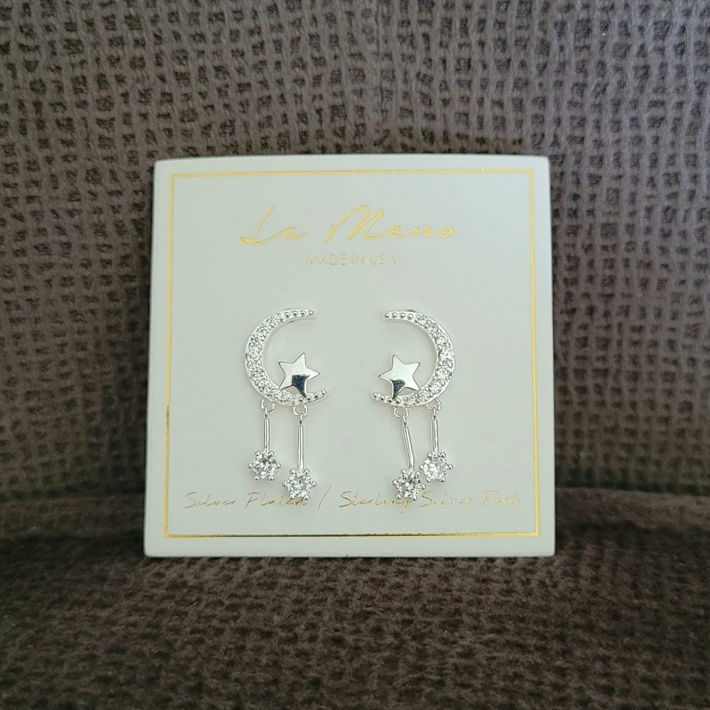 La Meno Silver🤍 Starling🌠 Earrings - Picture 7 of 15